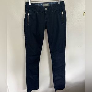 NWOT Paige Dark Wash Zipper Jeans Size 24